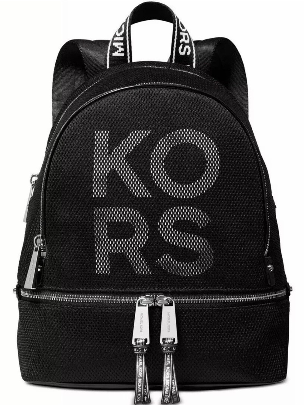 Michael Kors Rhea Zip Backpack Logo Polyster Backpack